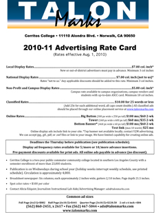 Download our rate card